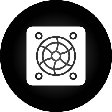 Soğutma hayran simgesi, vektör illüstrasyonu