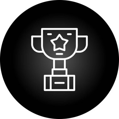 kupa web simgesi vektör illüstrasyonu 