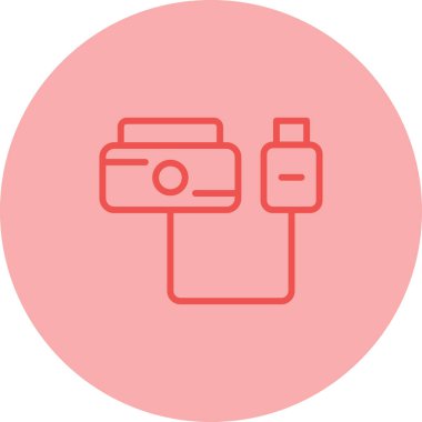 usb simgesi, vektör illüstrasyonu basit tasarım