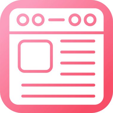 Web tarayıcı simgesi, vektör çizim     