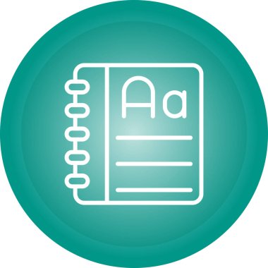 Thesaurus simgesi, vektör illüstrasyonu basit tasarım