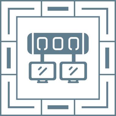 Ağ Anahtarı Vektör Simgesi Beyaz Arkaplanda İzole Edildi 