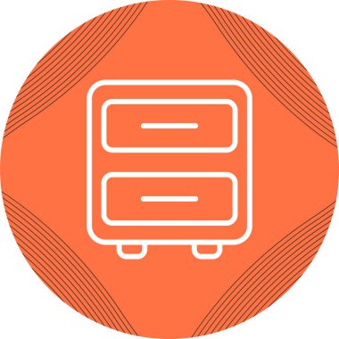 Dosya Kabinesi Web simgesi basit illüstrasyon