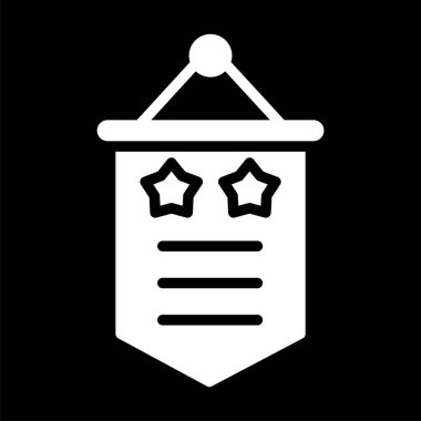 Banner simgesinin vektör illüstrasyonu