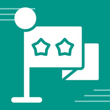 Yıldız simgesiyle Bayrağın vektör illüstrasyonu