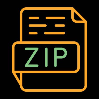 zip simgesi vektör illüstrasyonu