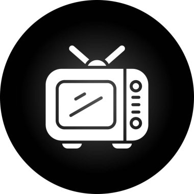 Televizyon. Web simgesi basit illüstrasyon 