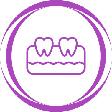 Diş simgesinin illüstrasyon vektörü  