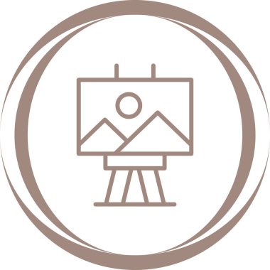 Tablo boyama simgesi, vektör illüstrasyonu