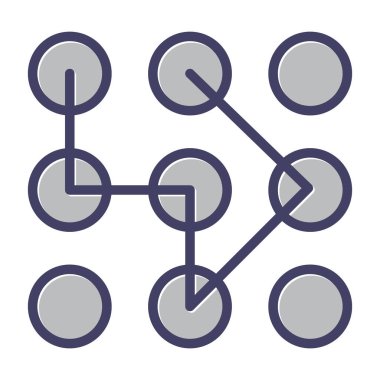 Grafik parola simgesinin web illüstrasyonu