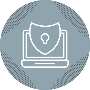 Antivirüs Yazılım Web simgesi vektör çizimi 