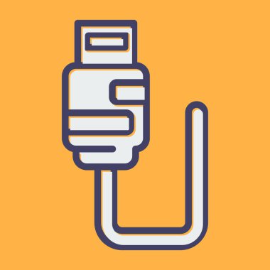 usb simgesi, vektör illüstrasyonu basit tasarım