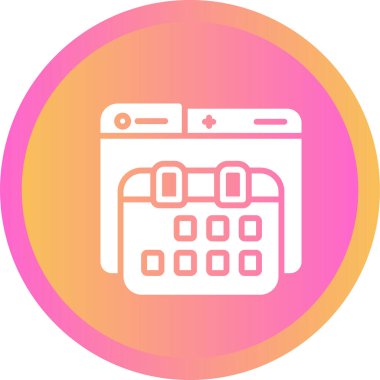 takvim anımsatma simgesi, özet biçimi, vektör illüstrasyonu