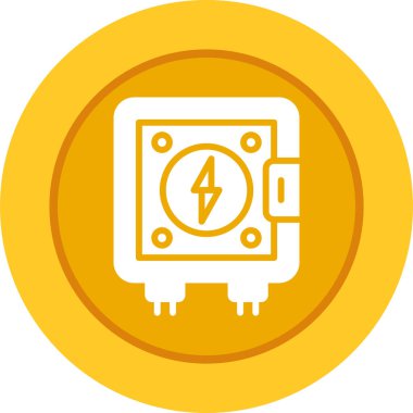 Outlet Kutusu simgesinin vektör illüstrasyonu