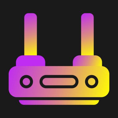 router vektör simgesi, tasarım taslağı 