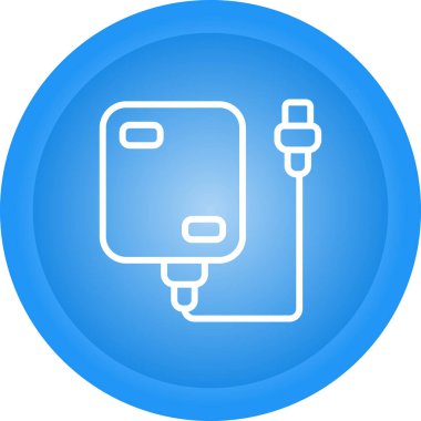 Sabit disk simgesi, vektör illüstrasyonu basit tasarım