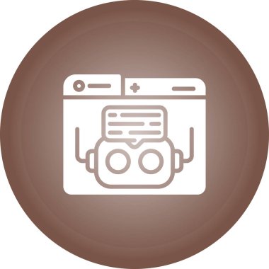Chatbot düz simgesi, vektör illüstrasyonu 