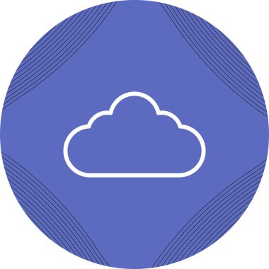 Bulut simgesi, vektör illüstrasyonu 