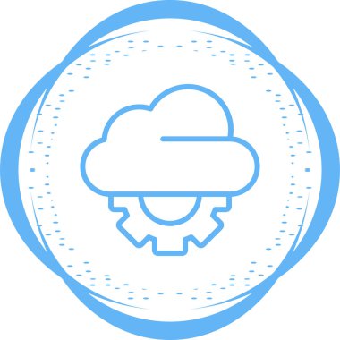 Modern bulut simgesinin vektör illüstrasyonu 