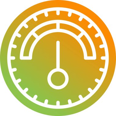 Barometre web simgesi basit illüstrasyon