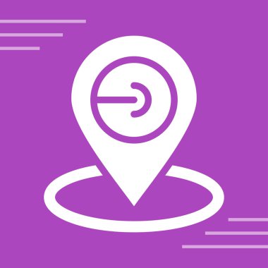 Harita Konumu Web simgesi vektör çizimi 