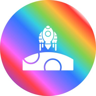 roket ağ ikonu vektör illüstrasyonu 