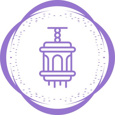 Kamp Feneri Simgesi. Lamba Kampı. Yaşlı Gazyağı Lambası. Retro Gaz Lambası. 