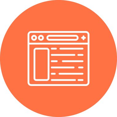 Web tarayıcı simgesi, vektör çizim     