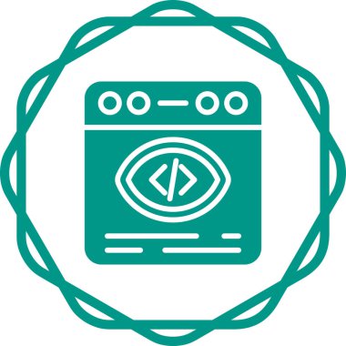 Web tarayıcı simgesi, vektör çizim     