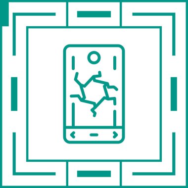 akıllı telefon simgesi, vektör illüstrasyonu basit tasarım