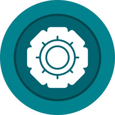 dişli ağ simgesi, basit vektör illüstrasyonu