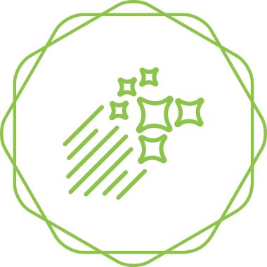 Kayan yıldızlar, ikon vektör çizimi