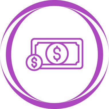 Para için. Web simgesi basit illüstrasyon