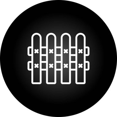 Çit. Web simgesi basit illüstrasyon