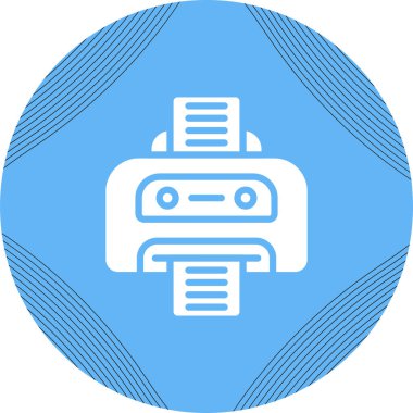 Yazıcı. Web simgesi basit illüstrasyon