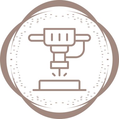 Makine simgesinin vektör illüstrasyonu