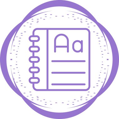 Thesaurus simgesi, vektör illüstrasyonu basit tasarım