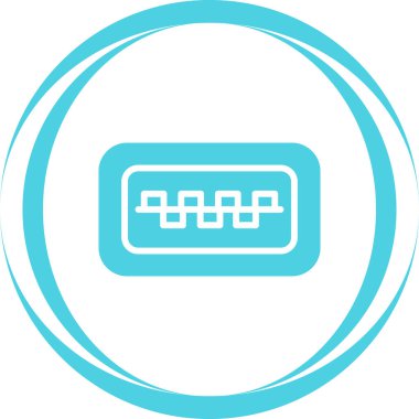 usb simgesi, vektör illüstrasyonu basit tasarım