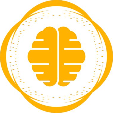 Beyin. Web simgesi basit illüstrasyon
