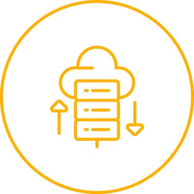 Web Sunucusu simgesi, vektör illüstrasyonu basit tasarım