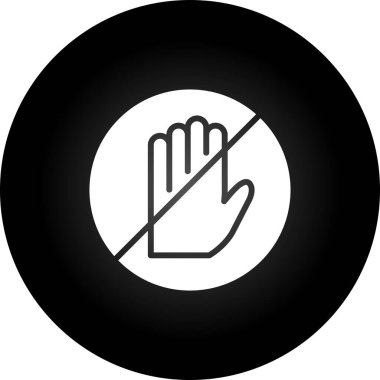 Kısıtlama web simgesi vektör illüstrasyonu 