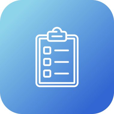 Kontrol listesi. Web simgesi basit illüstrasyon