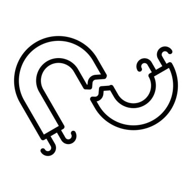 Kırık Kablo web simgesi, basit illüstrasyon 