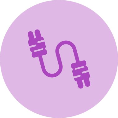 Beyaz Arkaplanda Kablo Bağlantıları Simgesi İzole Edildi 