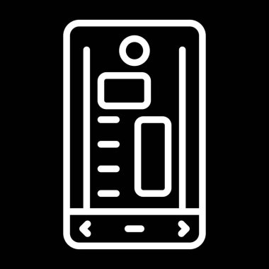 akıllı telefon simgesi, vektör illüstrasyonu basit tasarım