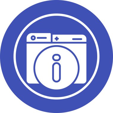 Bilgi Sembolü simgesi, vektör illüstrasyonu