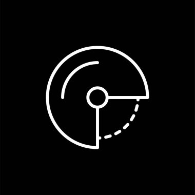 Açı simgesi basit düz illüstrasyon