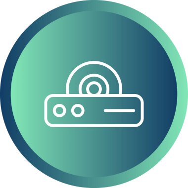Dvd Oynatıcı modern simgesinin vektör illüstrasyonu