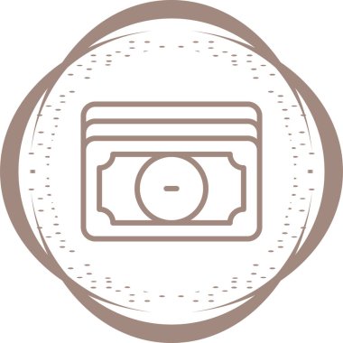 Para için. Web simgesi basit illüstrasyon