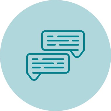 Sohbet balonları. Web simgesi basit illüstrasyon